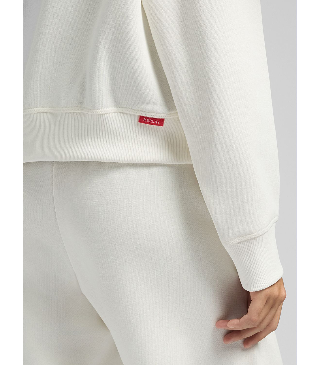 R刺しゅう コットンスウェットシャツ 詳細画像 ホワイト 7